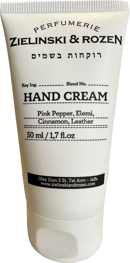 Zielinski & Rozen Pink Pepper, Elemi, Cinnamon, Leather Hand Cream 50ml