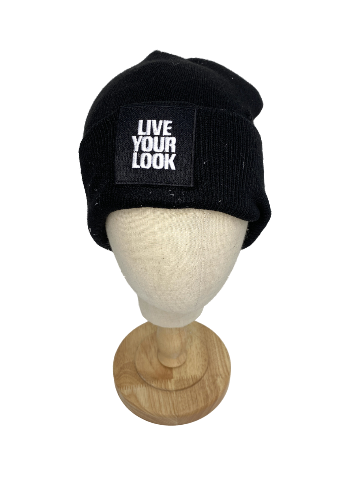 Black Live Your Look Beanie Hat One Size