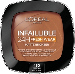 loreal paris Infallible 24h Longwear Soft Matte Bronzer 450 Deep Tan 90ml