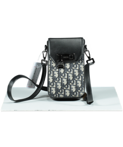 Dior Black Monogram Oblique Cross Body Pouch Bag