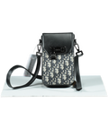 Dior Black Monogram Oblique Cross Body Pouch Bag