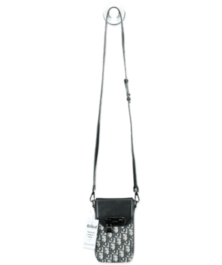 Dior Black Monogram Oblique Cross Body Pouch Bag