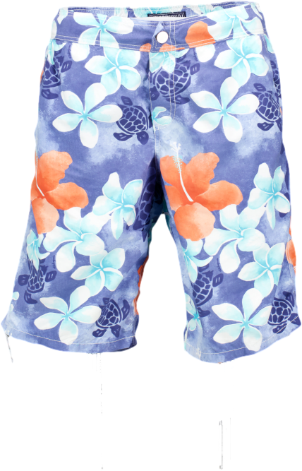 VILEBREQUIN Blue Floral Longer Length Swim Shorts UK M