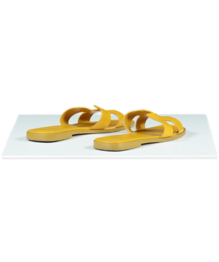 Hermès Yellow Ocre Jaune Oran Sandals UK 4 EU 37 👠