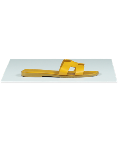 Hermès Yellow Ocre Jaune Oran Sandals UK 4 EU 37 👠