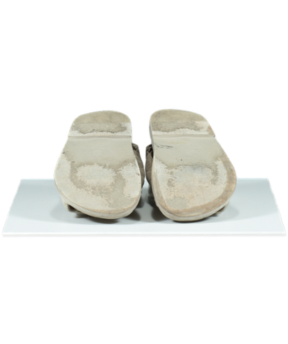 Chanel Grey Suede Quilted Dad Sandals UK 5 EU 38 👠