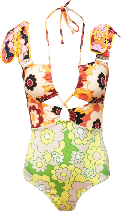 CELIA B Multicoloured Argilla Swimsuit Bnwt UK M
