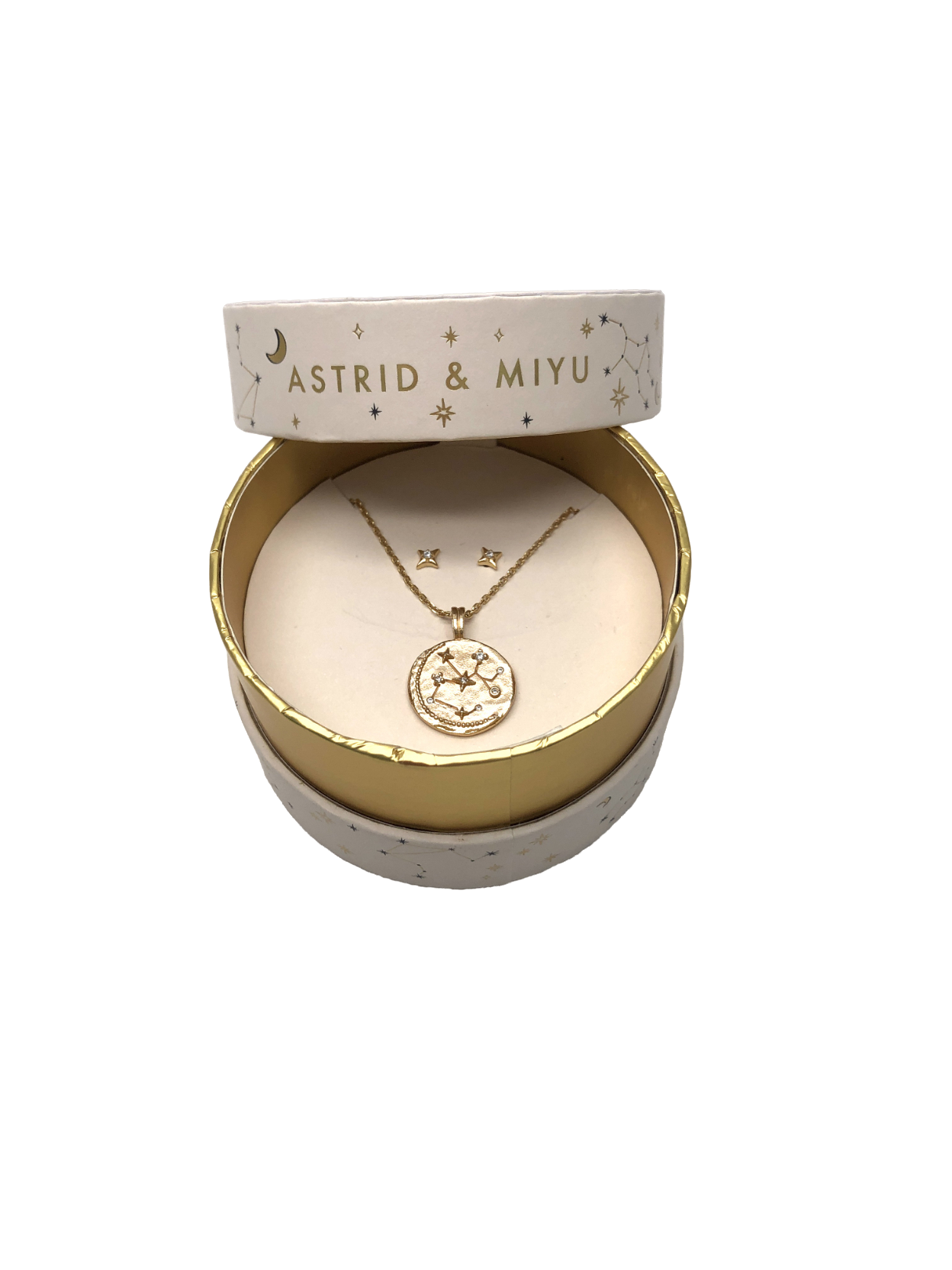 Astrid & Miyu Metallic Zodiac Gift Set In Gold - Sagittarius