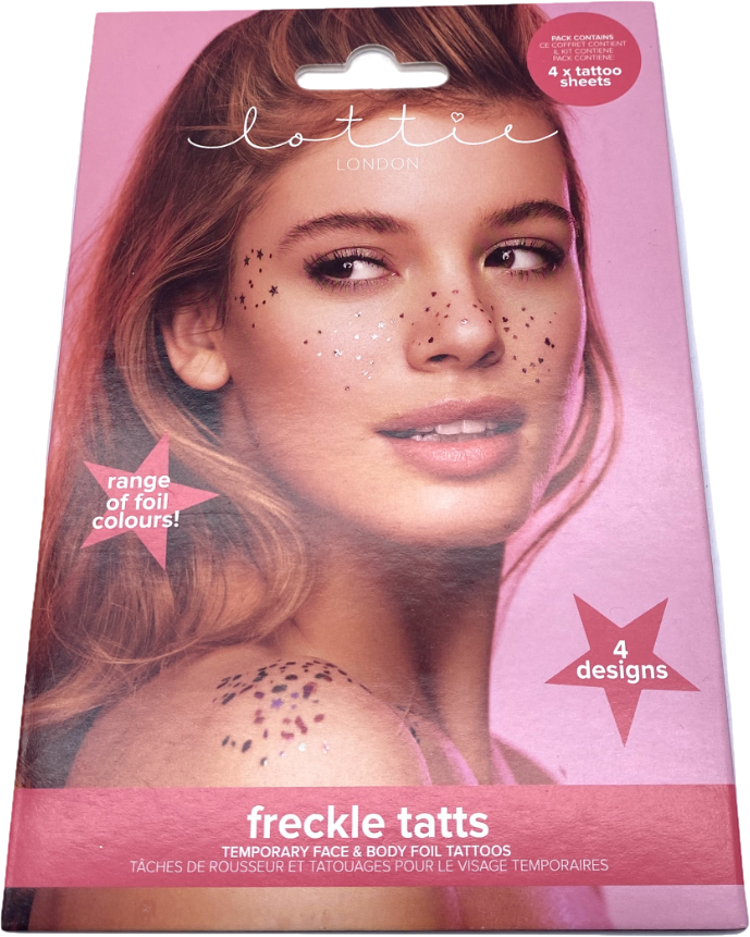 Lottie Metallic Face & Freckle Temporary Tattoos 4 Sheets