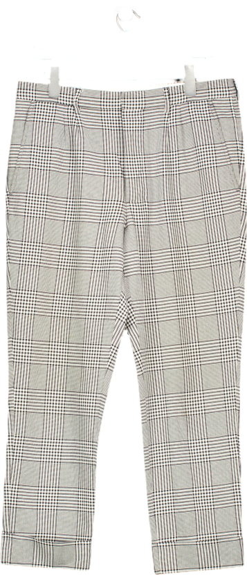 ami Grey Chequered Trouser UK M