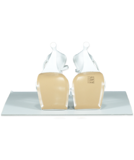 GIA BORGHINI White Patent X Rhw Rosie Wedge Heeled Sandals UK 5 EU 38 👠