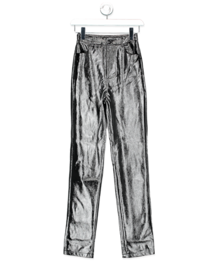 Buy GIORGIO ARMANI Full Length Trousers with Shiny Texture | Black Color  Women | AJIO LUXE