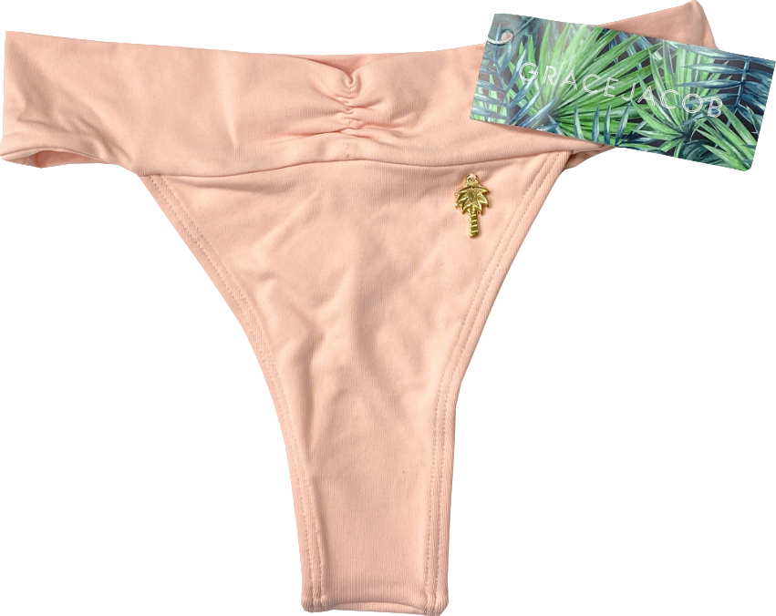 Grace Jacob Pink Thong Bikini Bottoms UK XS