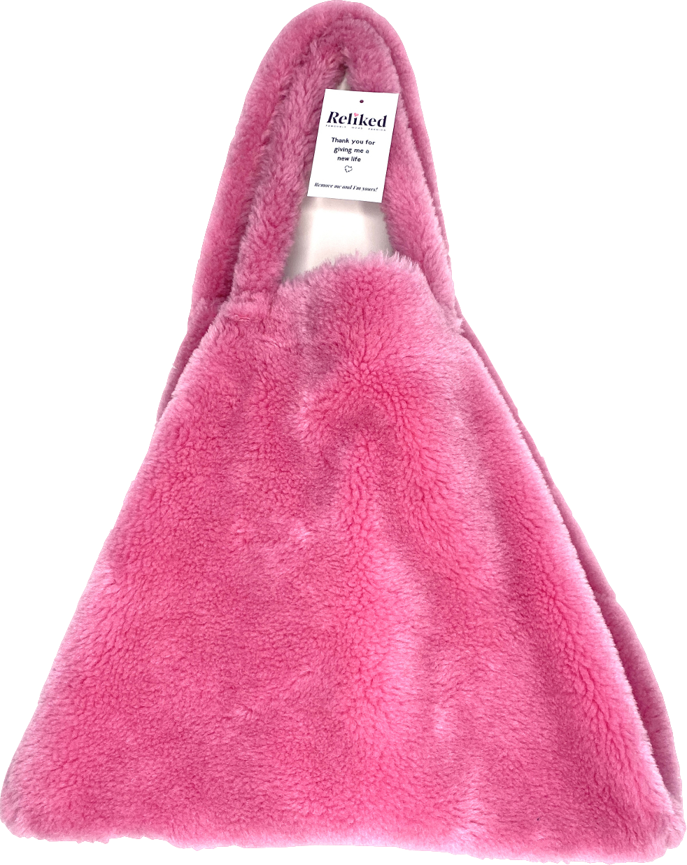 Popski Pink Teddy wool shearling Bear Bag