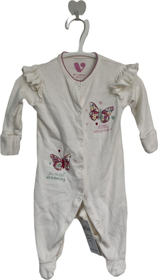 Very Cream Butterfly Detail Sleepsuit 0-3 Months