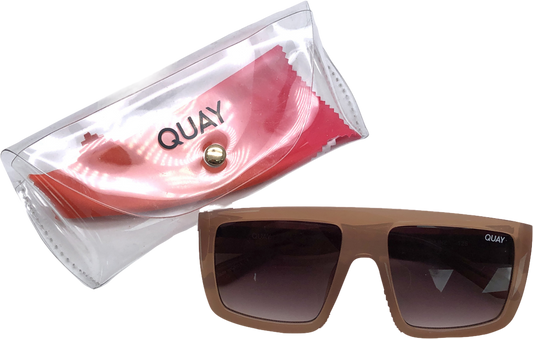 QUAY Pink Square Frame Sunglasses One Size
