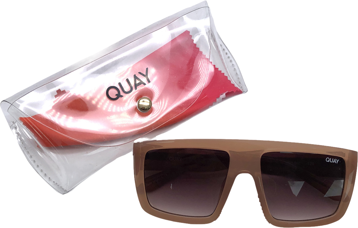 QUAY Pink Square Frame Sunglasses One Size