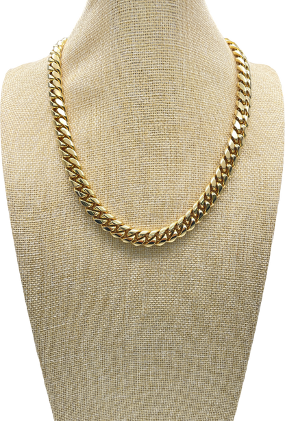 Yellow Gold 18k Plated Chubby Chain Link Necklace