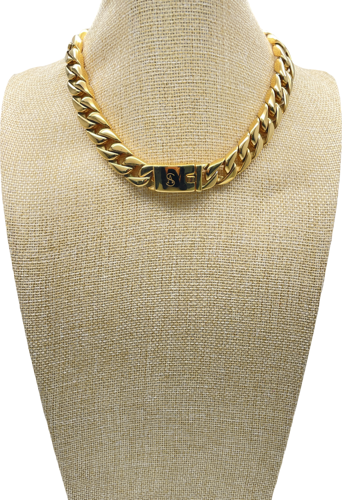 Yellow Gold 18k Plated Mini Chunky Chain Necklace