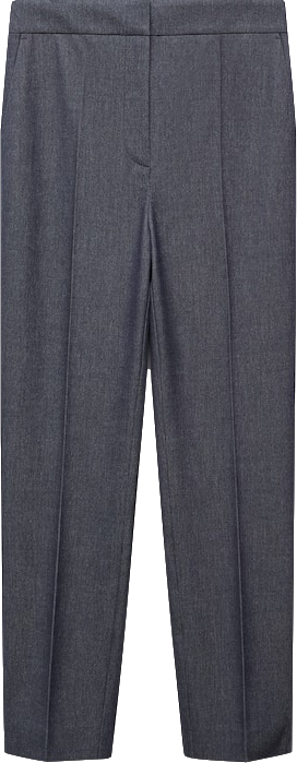 MANGO Grey Wideleg Pleated Trousers BNWT UK 12