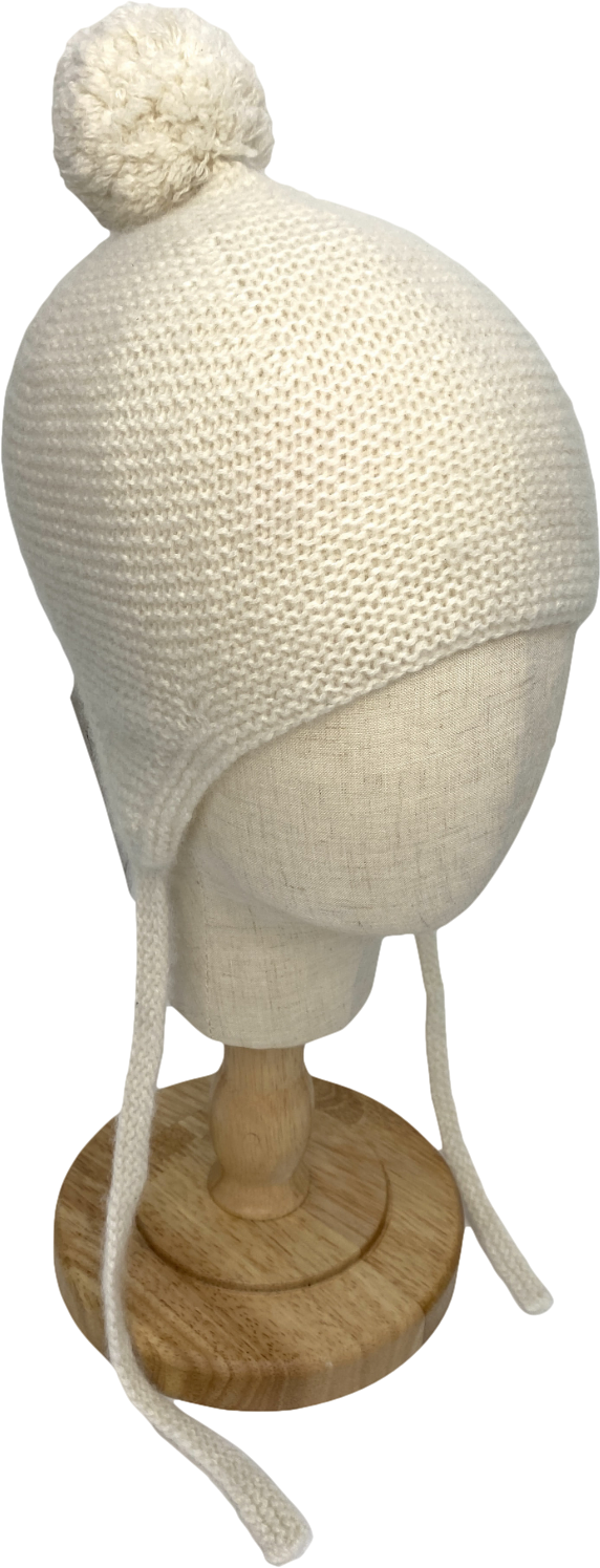 Oliver London Cream Cashmere Bobble Hat UK L