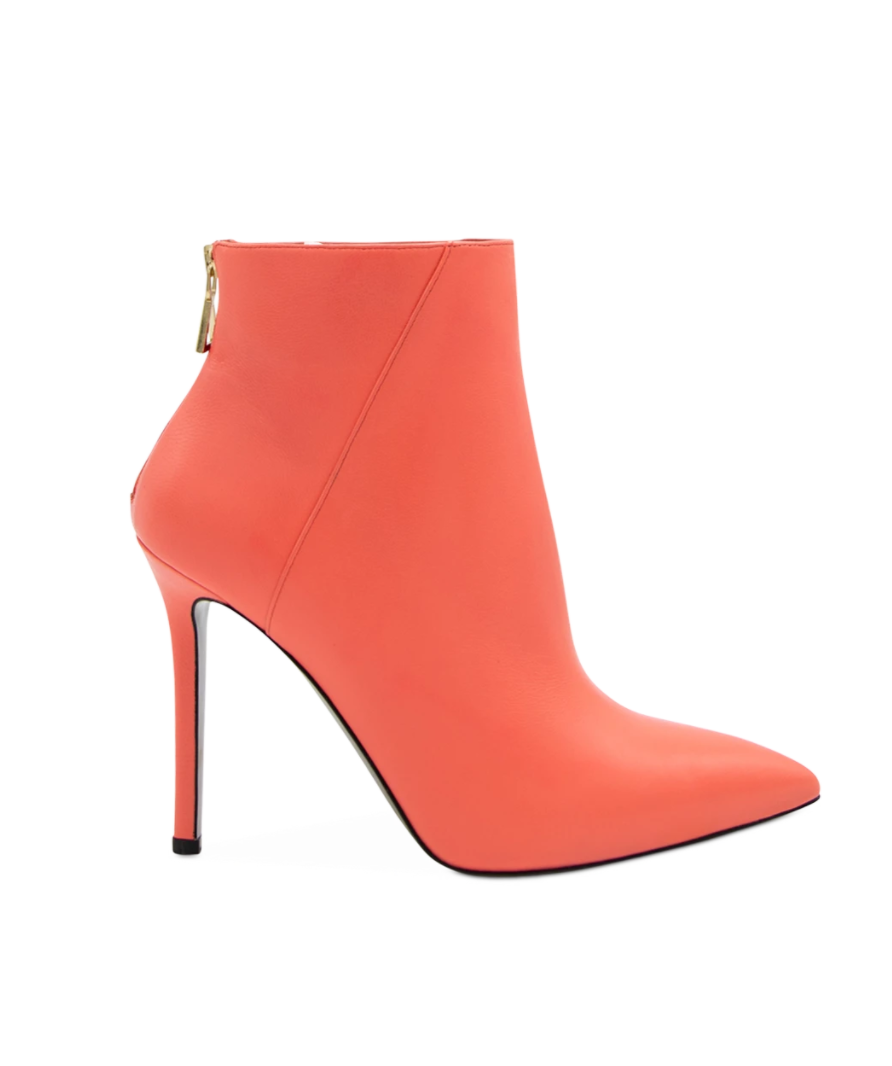 COLLINI MILANO Pink Mumbai High heeled Leather Ankle Boots UK 4.5