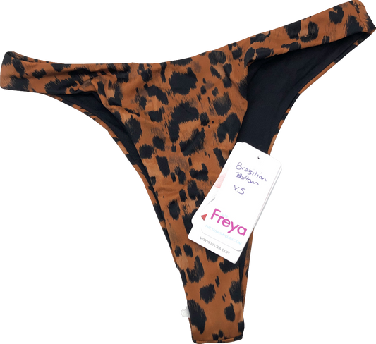 Freya Brown Roar Instinct Brazilian Bikini Brief Leopard UK XS