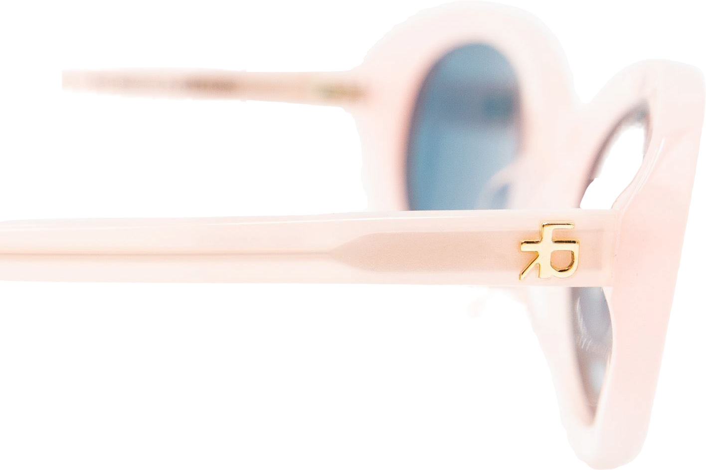Roberi & Fraud Light Pink Betty Tinted Lens Oval Sunglasses