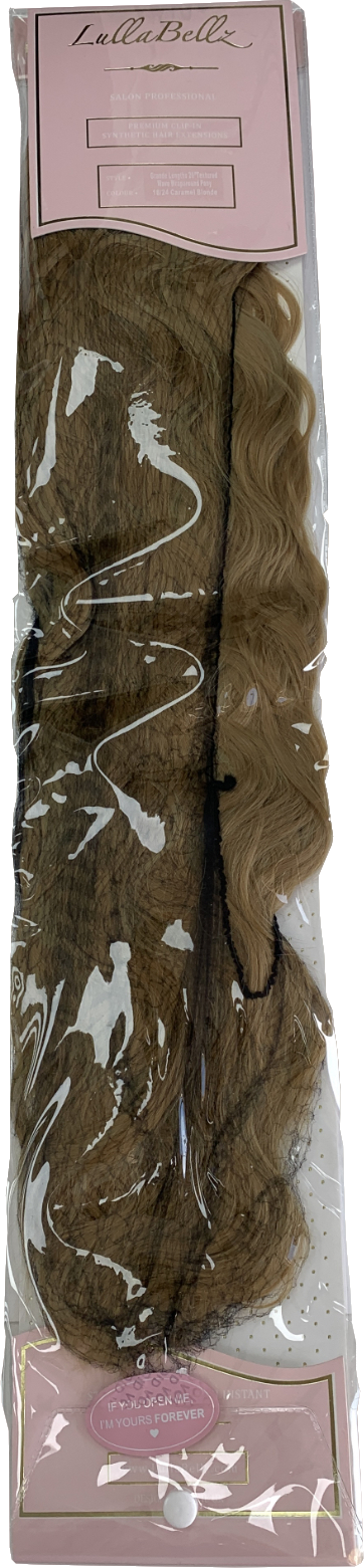 LullaBellz Grande Lengths Textured Wave Wraparound Ponytail Caramel Blonde 26"