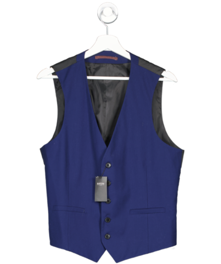 Burton Blue Slim Fit Navy Stretch Tuxedo Waistcoat UK M - 7519569477822_Front_Reliked.png