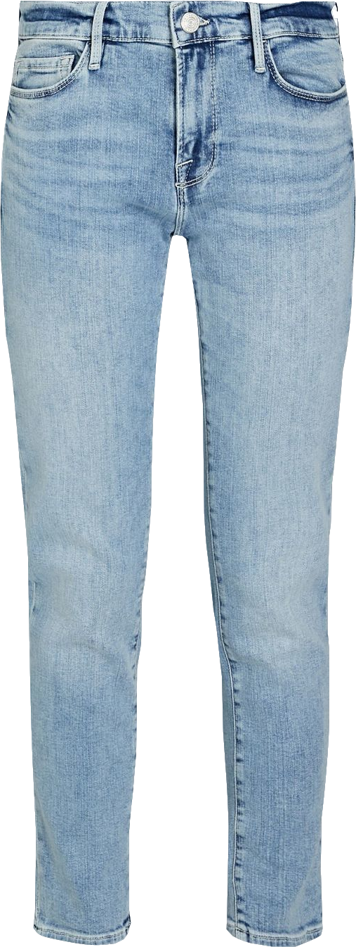 FRAME Blue Le Garcon Cropped Mid-rise Boyfriend Jeans Bnwt W27