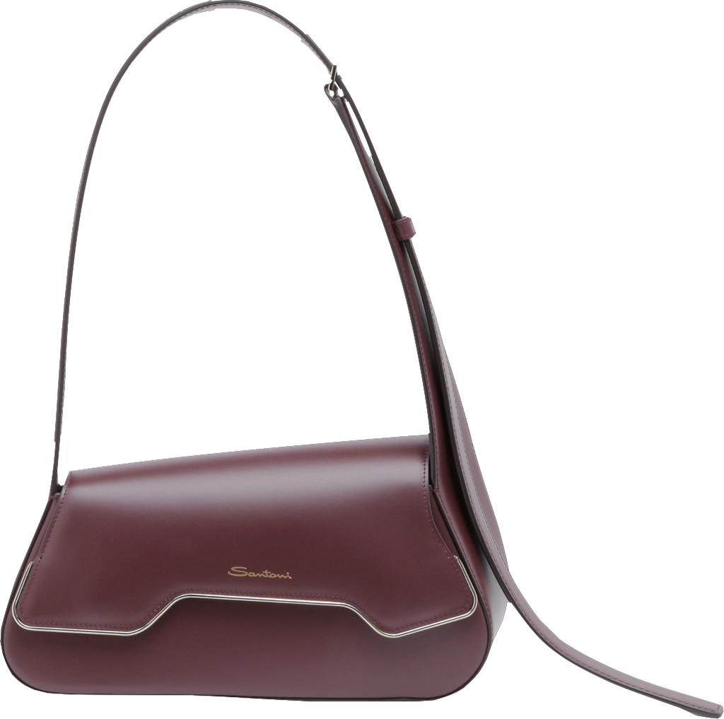 Santoni  Burgundy Leather The Pluto Bag