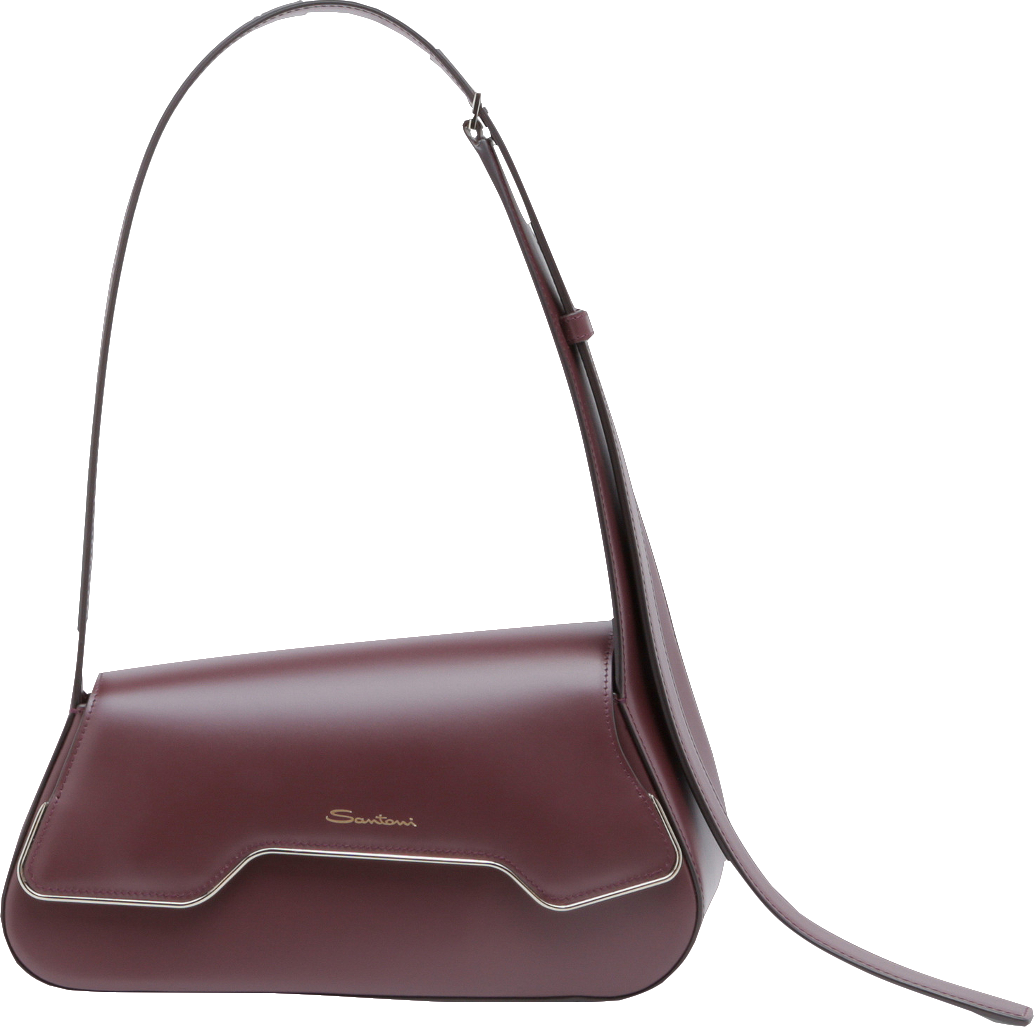 Santoni  Burgundy Leather The Pluto Bag