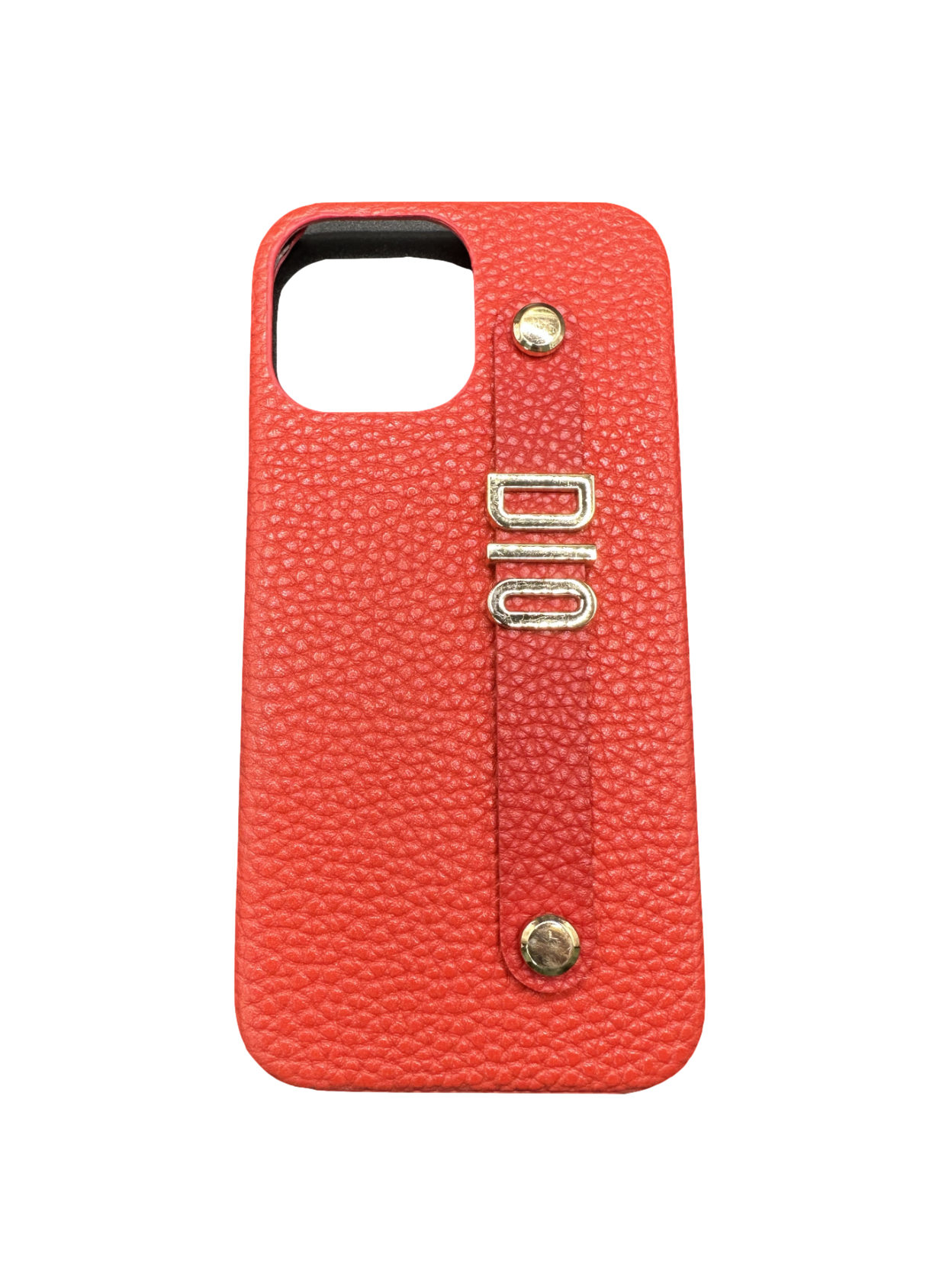 Red Faux Leather Personalised Phone 14 Pro Max One Size