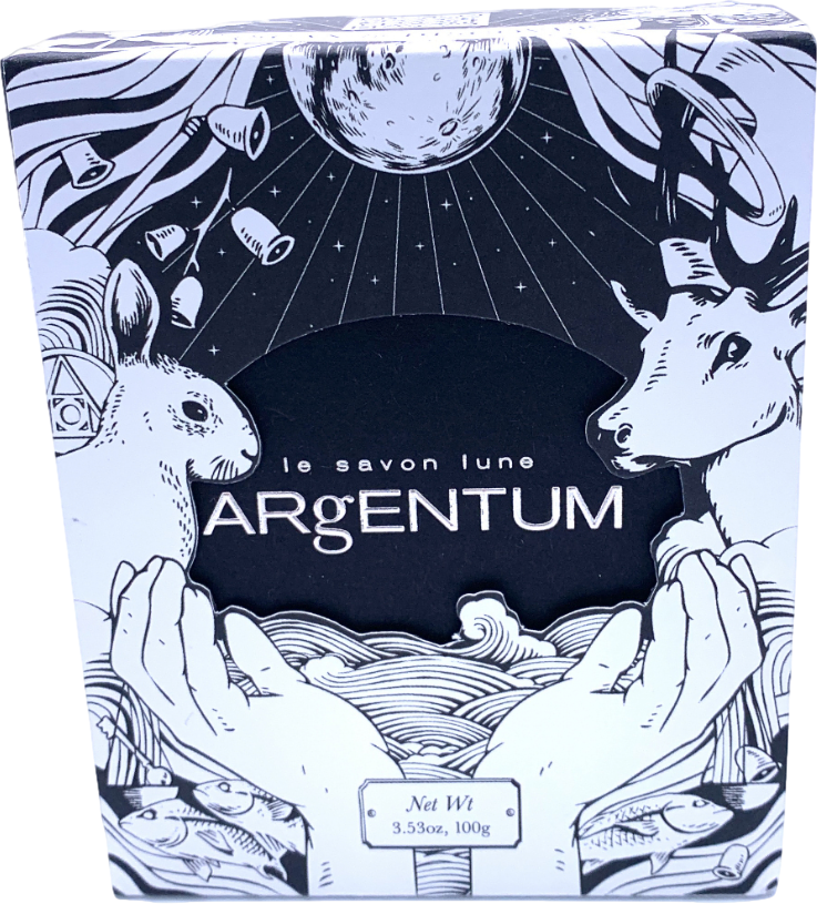 argentum Le Savon Lune Illuminating Silver Face Cleansing Bar 100G