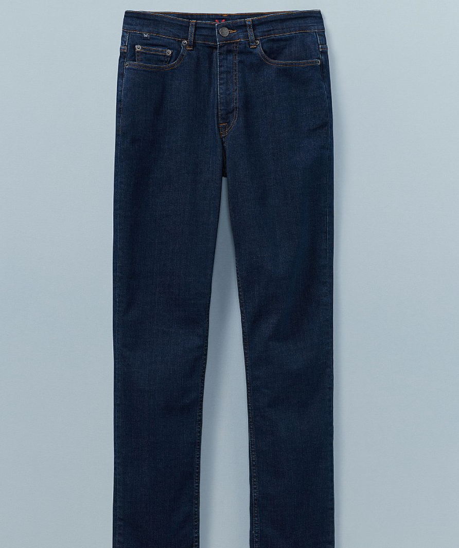 Crew Clothing Company Heritage Blue Parker Straight Jean Regular Fit UK W32