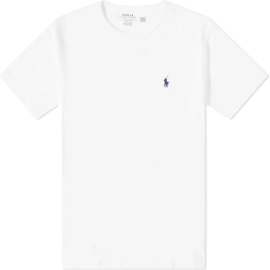 Polo Ralph Lauren White Signature Polo Player Logo Heavyweight T-shirt Bnwt UK S