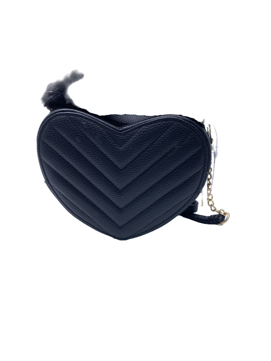 Claire's Black Heart Shaped Handbag One Size