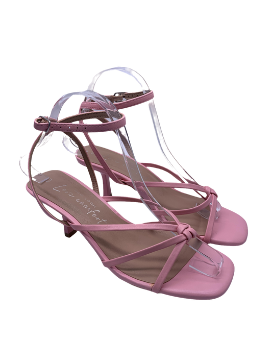 New Look Pink Strappy Low Heeled Sandals UK 4 EU 37 👠