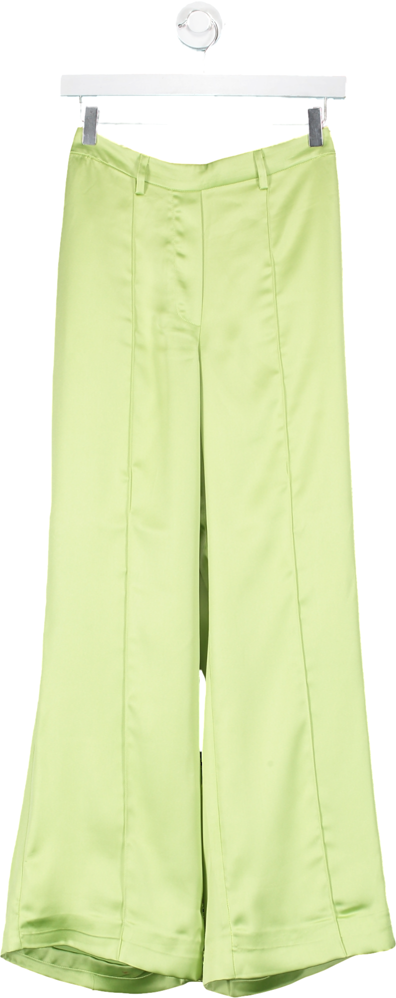 PRETTY LAVISH Hailee Satin Trousers Green UK 8