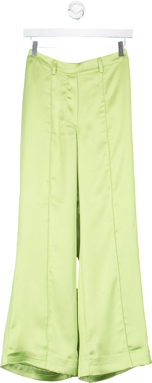 PRETTY LAVISH Hailee Satin Trousers Green UK 8