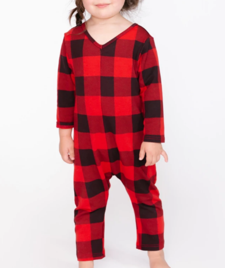 Smash + Tess Red Check Cozy Friday Romper UK 12-18 months