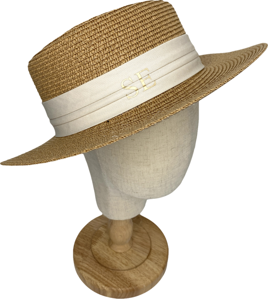 Unique Avenue Brown Personalised Straw Hat One Size