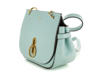 Mulberry Small Amberley Heavy Grain Leather Satchel Bag - Light Antique Blue