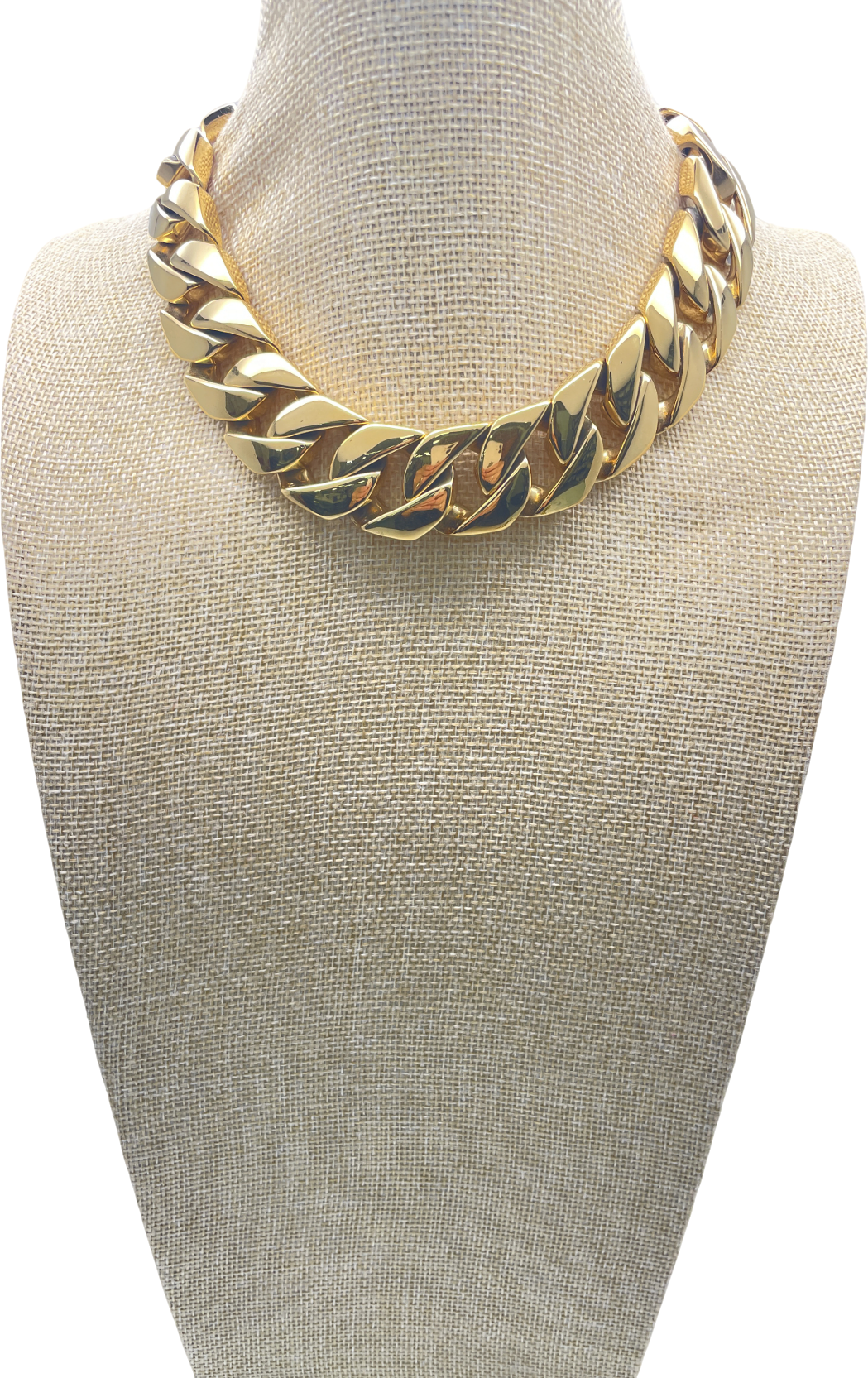 Yellow Gold 24k Plated Gold Chunky Chain Necklace