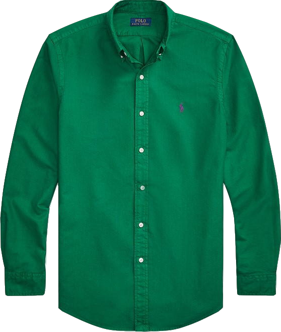 Ralph Lauren Green CUSTOM Fit Garment Dyed Oxford Shirt BNWT UK M