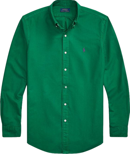 Ralph Lauren Green CUSTOM Fit Garment Dyed Oxford Shirt BNWT UK M