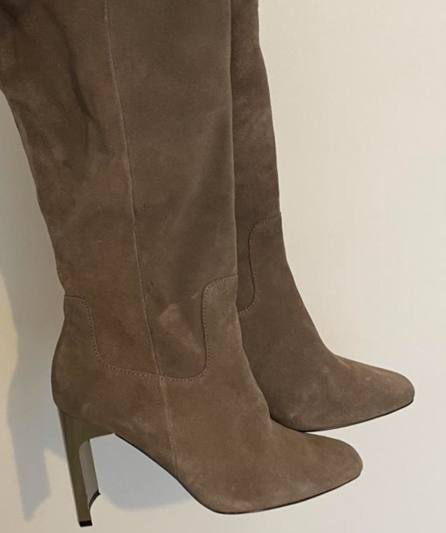 River Island dark grey suede boots EU 36 UK 3