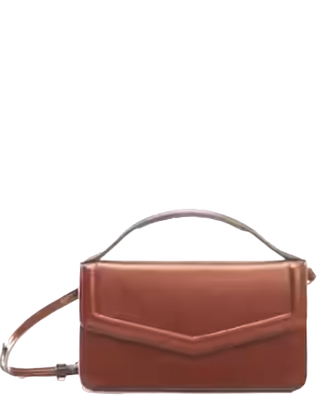 MANGO Brown Tan Crossbody Handbag With Top Handle Bnwt One Size