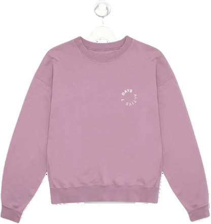 7 Days Active Dusty Lilac 100% Organic Soft Cotton Monday Sweatshirt BNWT UK XS